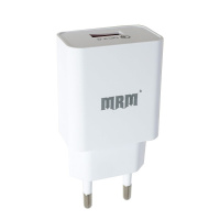 Сетевое зарядное устройство MRM S20 5V/3.1A 1USB QC3.0 18W White без упаковки