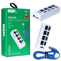 USB-разветвитель (Хаб)  H401A 4Ports 3.0 (White)