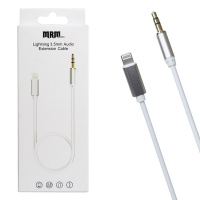 Аудио-Кабель M12 Lightning на Audio aux 1000mm силиконовый (White)