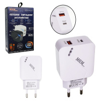 Сетевое зарядное устройство MRM MR820C PD 20W + QC3.0 (white) в упаковке