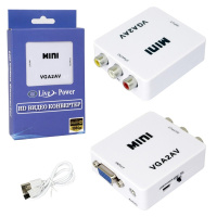 Адаптер Mini VGA2AV 1080p Converter to 3 rca