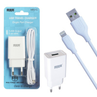 Сетевое зарядное устройство MRM MR21m 5V/2.1A 1USB + кабель Micro 1,2mm White