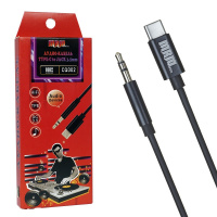 Аудио-Кабель CQ002 Type-C на Audio aux 1м (black)
