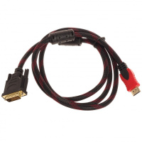 Кабель HDMI-DVI M/M 1,5м (в оплетке)