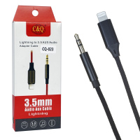 Аудио-Кабель CQ023  Lightning на Audio aux 1м (black)