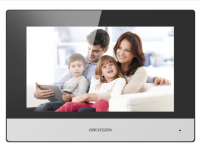 Видеодомофон HIKVISION DS-KH6350-WTE1, черный\серебро