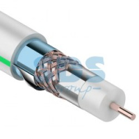 Кабель RG-6U+CU, (75%), 75 Ом, 100м., белый, (тройной экран), "MASTER" REXANT