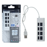 USB-разветвитель (Хаб)  JC401 4USB Ports 2.0 с переключателем (black\white)