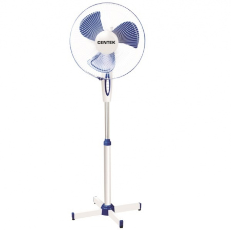 Вентилятор напольный Centek CT-5015 Blue  <45Вт> LED, 43см, 1.25м, 3 скорости, автоповорот