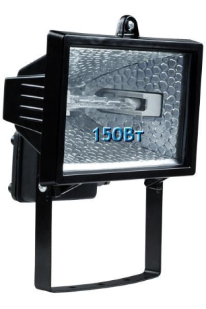 Прожектор ИО150 галогенный черный IP54 TDM