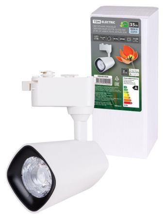 Светильник трековый однофазный LED TRL-02-035-NW 35 Вт, 24°, 4000 К, 90 Ra, белый, TDM