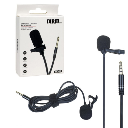 Петличный микрофон (jack 3,5) MRM MC-10 black (1,55м)