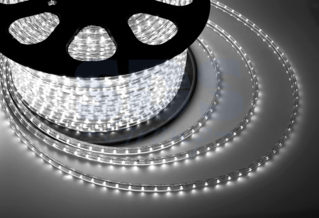 LED лента 220В, 13*8 мм, IP65, SMD 5050, 60 LED/m Белая, бухта 50 м